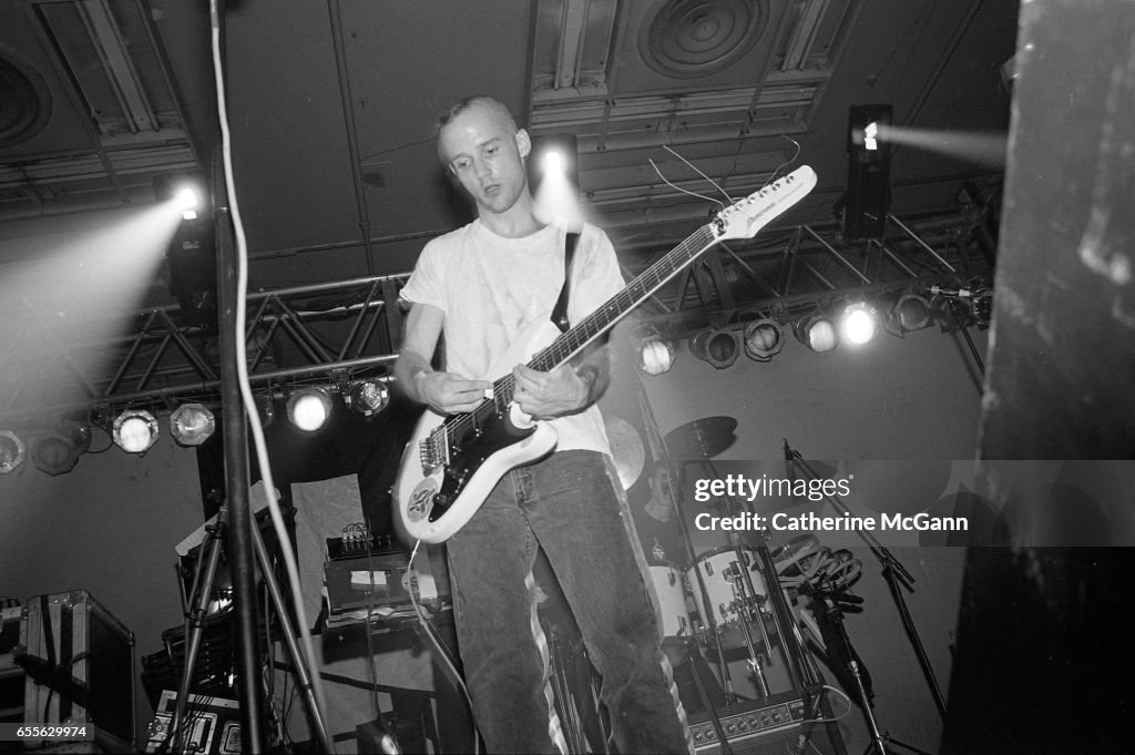 American musician Moby performing live on October 30, 1993 in New ...