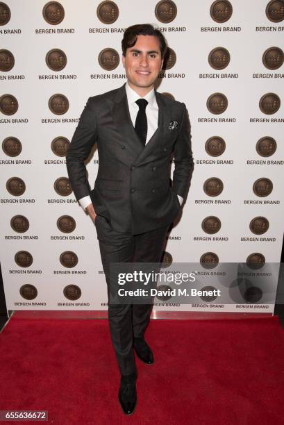 Raef Bjayou attends the Bergen Brand Handbag launch at Wolf & Badger on March 16, 2017 in London, England.