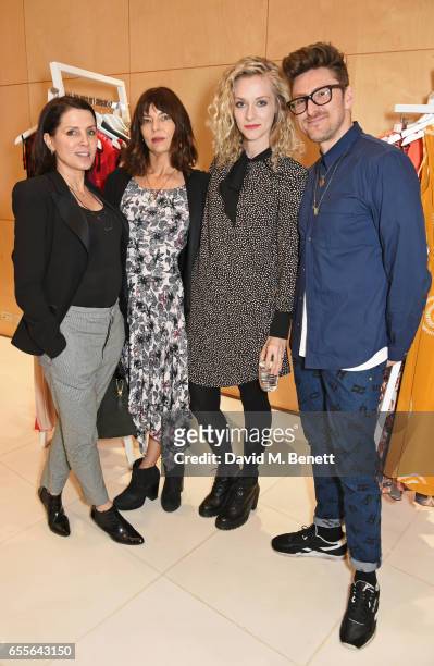 Sadie Frost, Jemima French, Portia Freeman and Henry Holland attend the Debenhams Summer 17 Salon Show with global supermodel Helena Christensen and...
