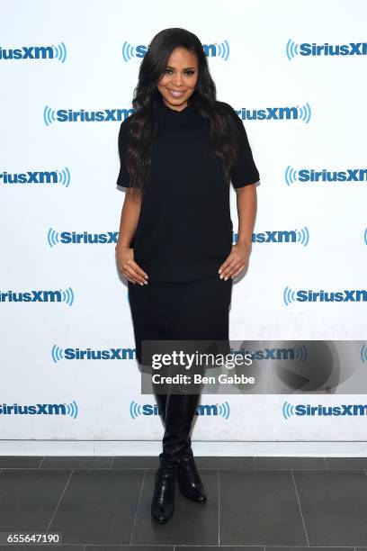 Actress Sanaa Lathan visits at SiriusXM Studios on March 20, 2017 in New York City.