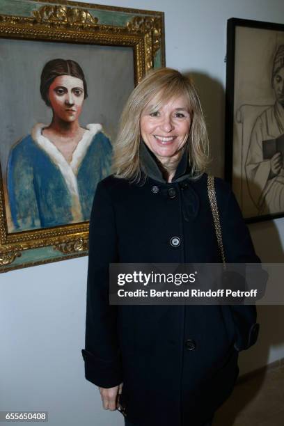 Anais Jeanneret attends the "Olga Picasso" Exhibition pivate view at Musee national Picasso-Paris on March 20, 2017 in Paris, France.