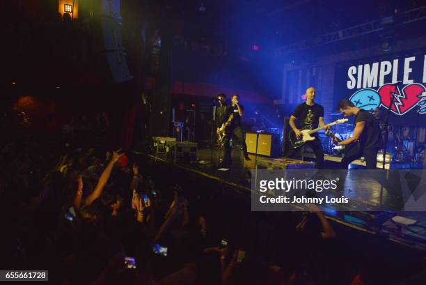 Simple Plan perform during Simple Plan - No Pads, No Helmets...Just Balls 15TH Anniversary Tour at Revolution Live on March 19, 2017 in Fort...
