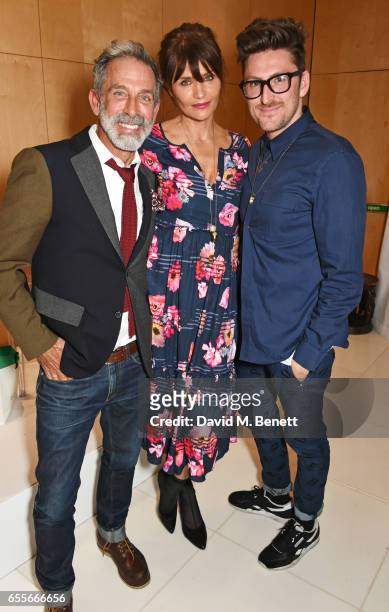 Ben de Lisi, Helena Christensen and Henry Holland attend the Debenhams Summer 17 Salon Show with global supermodel Helena Christensen and Emma Willis...