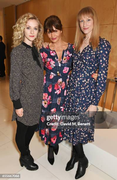 Portia Freeman, Helena Christensen and Jade Parfitt attend the Debenhams Summer 17 Salon Show with global supermodel Helena Christensen and Emma...