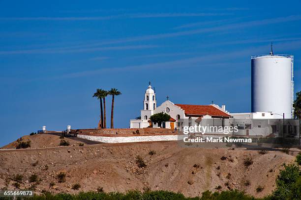 white church on hilltop - yuma stock pictures, royalty-free photos & images