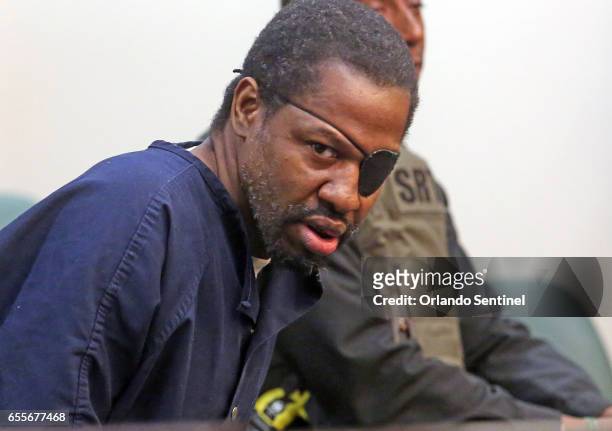 Markeith Loyd attends a status court hearing Monday, March 20, 2017 in Orlando, Fla.