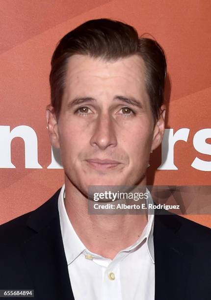 Actor Brendan Fehr from the show "The Night Shift" attends the 2017 NBCUniversal Summer Press Day at The Beverly Hilton Hotel on March 20, 2017 in...