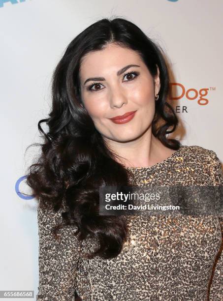 Actress Celeste Thorson attends the Let The Animals Live Gala at the Olympic Collection Banquet & Conference Center on March 19, 2017 in Los Angeles,...