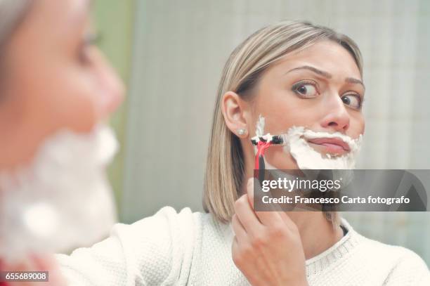 imitation - shaving cream stockfoto's en -beelden