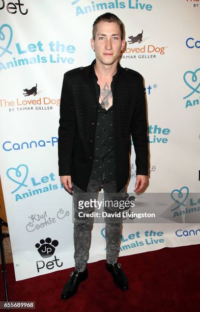 Actor Talon Reid attends the Let The Animals Live Gala at the Olympic Collection Banquet & Conference Center on March 19, 2017 in Los Angeles,...