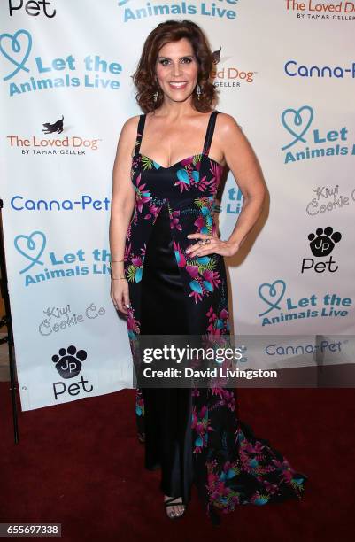 Actress Lori Alan attends the Let The Animals Live Gala at the Olympic Collection Banquet & Conference Center on March 19, 2017 in Los Angeles,...