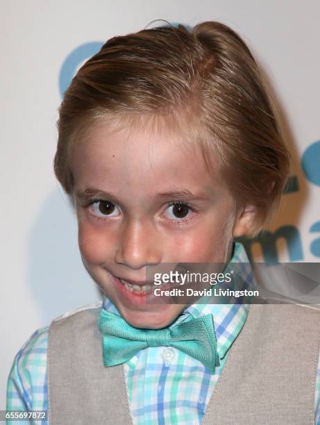 Actor Tristan Quintana attends the Let The Animals Live Gala at the Olympic Collection Banquet & Conference Center on March 19, 2017 in Los Angeles,...