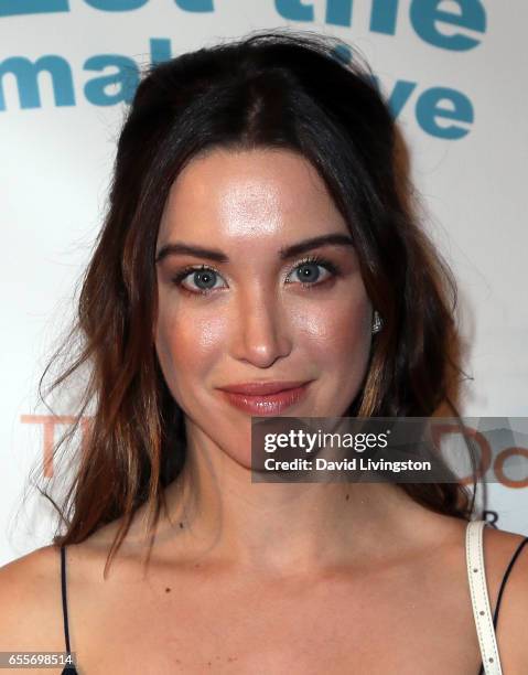 Actress Melissa Bolona attends the Let The Animals Live Gala at the Olympic Collection Banquet & Conference Center on March 19, 2017 in Los Angeles,...