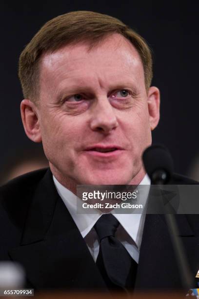 Michael Rogers, Director of the National Security Agency, testifies during a House Permanent Select Committee on Intelligence hearing concerning...