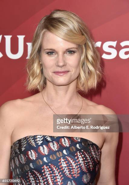 Actor Joelle Carter of "Chicago Justice" attends the 2017 NBCUniversal Summer Press Day at The Beverly Hilton Hotel on March 20, 2017 in Beverly...