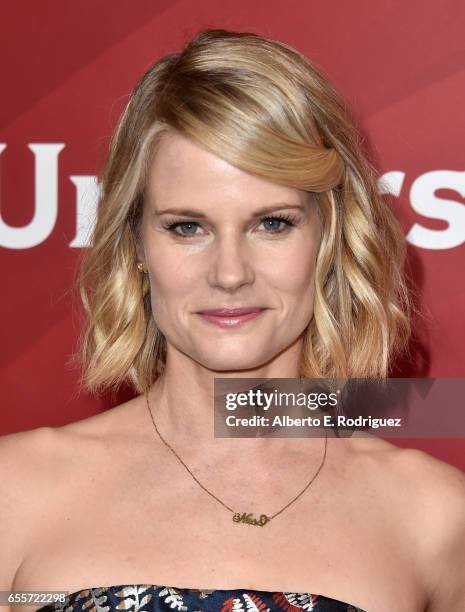 Actor Joelle Carter of "Chicago Justice" attends the 2017 NBCUniversal Summer Press Day at The Beverly Hilton Hotel on March 20, 2017 in Beverly...