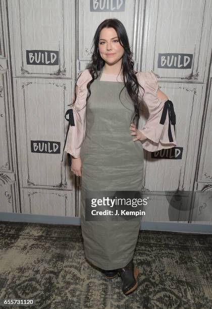 Singer Amy Lee attends Build Series at Build Studio on March 20, 2017 in New York City.