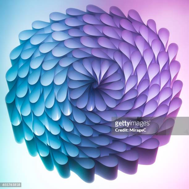 abstract paper flower pattern - circondare foto e immagini stock