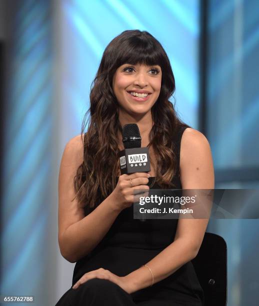 Actress Hannah Simone attends Build Series at Build Studio on March 20, 2017 in New York City.