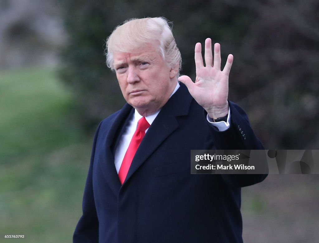 President Trump Departs White House For Kentucky