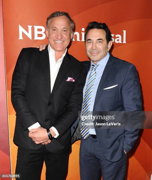 Dr. Terry Dubrow and Dr. Paul Nassif attend the 2017 NBCUniversal summer press day The Beverly Hilton Hotel on March 20, 2017 in Beverly Hills,...