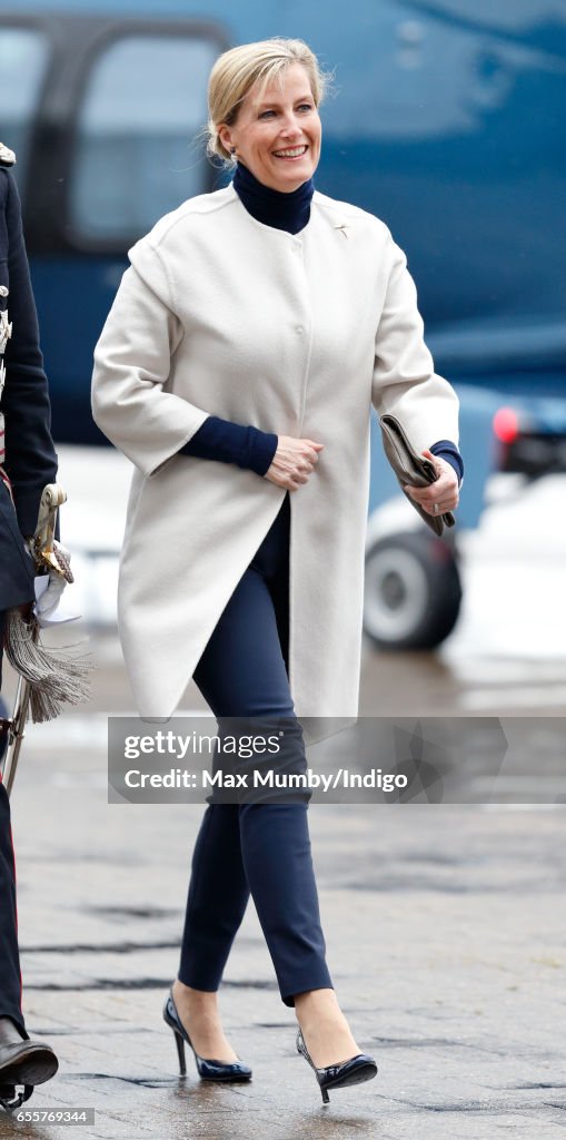 The Countess Of Wessex Visits The Orbis Flying Eye Hospital At Stansted Airport