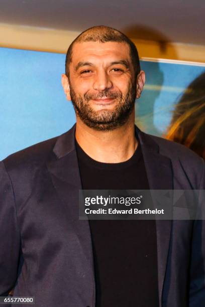 Ramzy Bedia attends the "Une Vie Ailleurs" Paris Premiere, at UGC Cine Cite des Halles on March 20, 2017 in Paris, France.