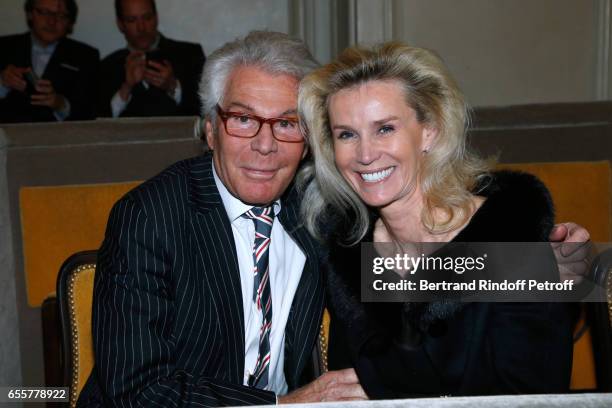 Jean-Daniel Lorieux and his companion Laura Restelli attend the "Enfance Majuscule 2017" Charity Gala for the benefit of abused childhood. Held at...