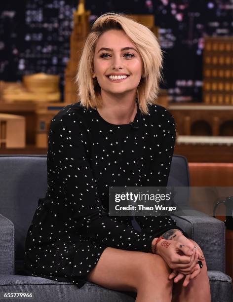 Paris Jackson Visits "The Tonight Show Starring Jimmy Fallon" at Rockefeller Center on March 20, 2017 in New York City.