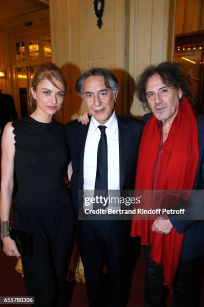 Pascale Louange, her companion Richard Berry and Eric Assous attend the "Enfance Majuscule 2017" Charity Gala for the benefit of abused childhood....
