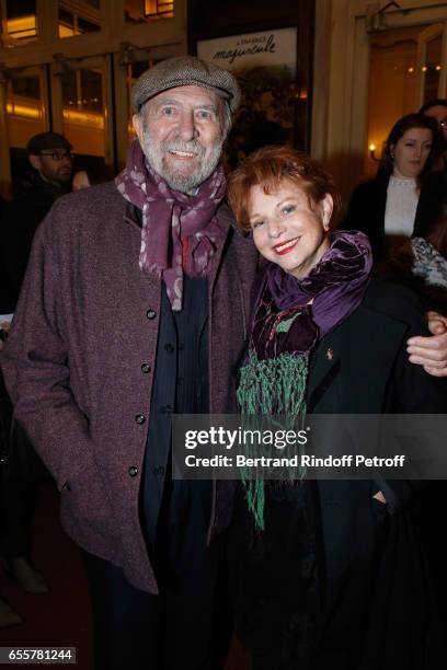 Jean-Pierre Marielle and his wife Agathe Natanson attend the "Enfance Majuscule 2017" Charity Gala for the benefit of abused childhood. Held at Salle...