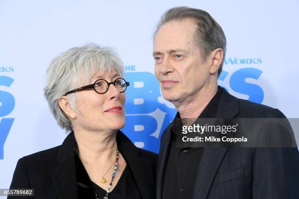Jo Andres and Steve Buscemi attend "The Boss Baby" New York Premiere at AMC Loews Lincoln Square 13 theater on March 20, 2017 in New York City.