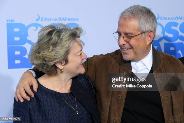 Producer Bonnie Arnold and Talent Agent Ronald Meyer attend "The Boss Baby" New York Premiere at AMC Loews Lincoln Square 13 theater on March 20,...
