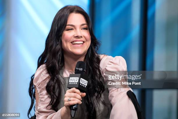 Musician Amy Lee attends Build Series to discuss her new single "Speak to Me" at Build Studio on March 20, 2017 in New York City.