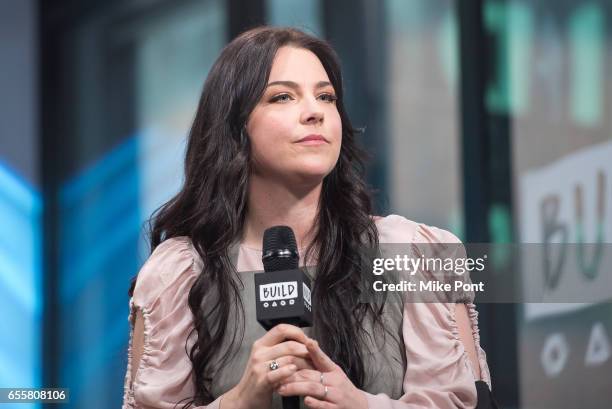 Musician Amy Lee attends Build Series to discuss her new single "Speak to Me" at Build Studio on March 20, 2017 in New York City.