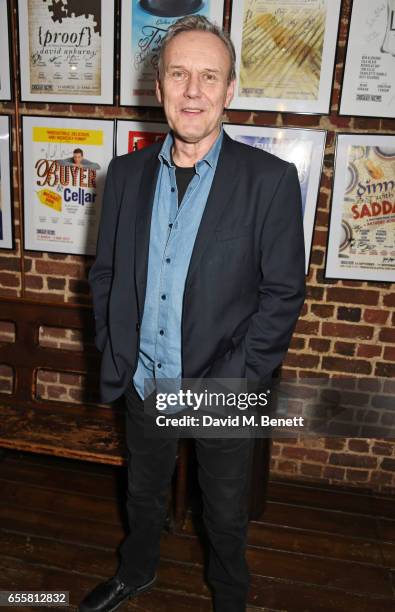 Cast member Anthony Head attends the press night performance of "Love in Idleness" at the Menier Chocolate Factory on March 20, 2017 in London,...