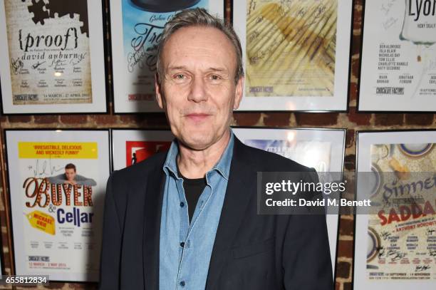 Cast member Anthony Head attends the press night performance of "Love in Idleness" at the Menier Chocolate Factory on March 20, 2017 in London,...