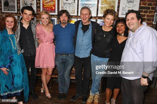 Nicola Sloane, Edward Bluemel, Helen George, director Sir Trevor Nunn, Anthony Head, Eve Best, Vivienne Rochester and Menier Chocolate Factory...