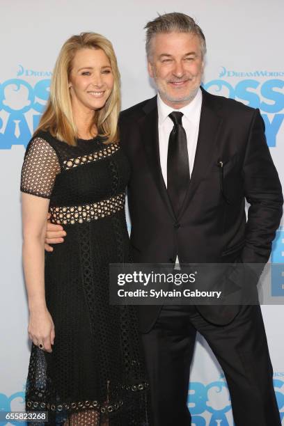 Lisa Kudrow and Alec Baldwin attend "The Boss Baby" New York Premiere on March 20, 2017 in New York City.