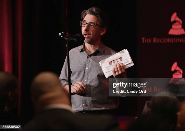 New York Chapter of The Recording Academy Executive Director Nick Cucci speaks during the GRAMMY Pro Songwriters Summit: Women Making Music at The...