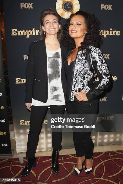 Ilene Chaiken and Sanaa Hamri attend the Spring Premiere Of FOX's "Empire" at Pacific Theatres at The Grove on March 20, 2017 in Los Angeles,...