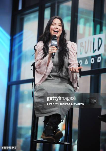 Singer Amy Lee attends Build Series to discuss her new single 'Speak to Me' at Build Studio on March 20, 2017 in New York City.