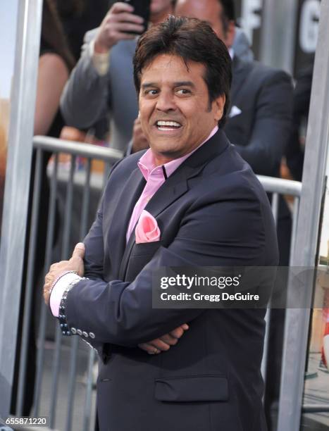 Actor Erik Estrada arrives at the premiere of Warner Bros. Pictures' "CHiPS" at TCL Chinese Theatre on March 20, 2017 in Hollywood, California.