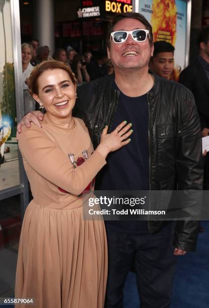 Mae Whitman and Doug Benson attend the premiere of Warner Bros. Pictures' "CHiPS" at TCL Chinese Theatre on March 20, 2017 in Hollywood, California.