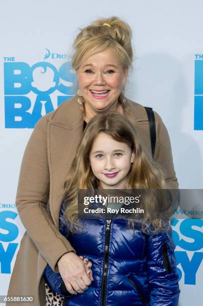 Actress Caroline Rhea and Ava Rhea Economopoulos attend "The Boss Baby" New York Premiere at AMC Loews Lincoln Square 13 theater on March 20, 2017 in...