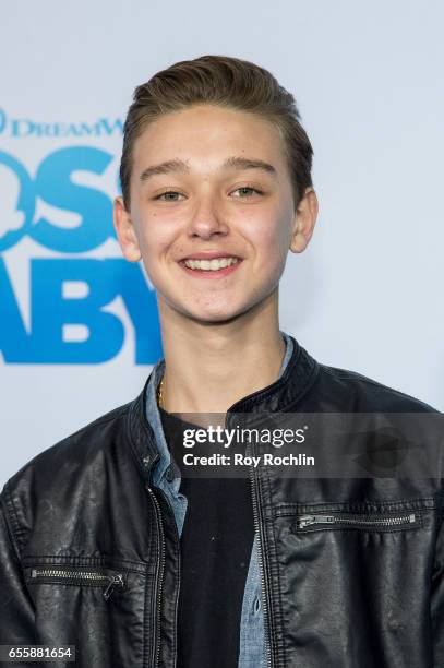 Actor James Freedson-Jackson attends "The Boss Baby" New York Premiere at AMC Loews Lincoln Square 13 theater on March 20, 2017 in New York City.