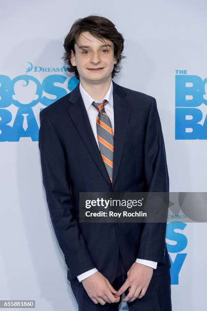 ActorMiles Bakshi attends "The Boss Baby" New York Premiere at AMC Loews Lincoln Square 13 theater on March 20, 2017 in New York City.