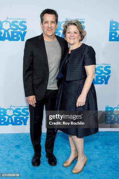 Chris DeFaria and Bonnie Arnold attend "The Boss Baby" New York Premiere at AMC Loews Lincoln Square 13 theater on March 20, 2017 in New York City.