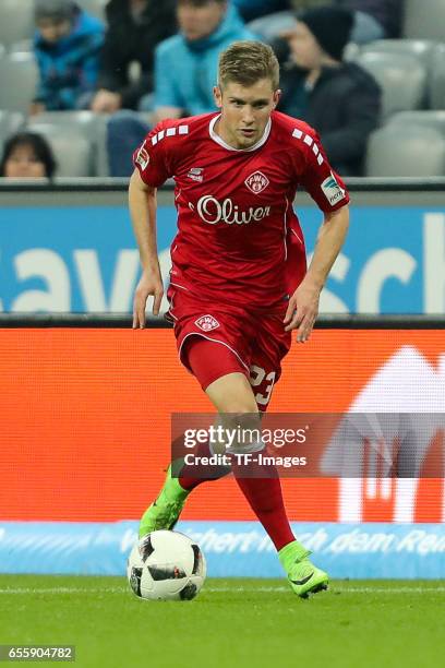 Patrick Weihrauch of FC Wuerzburger Kickers controls the ball during the Second Bundesliga match between TSV 1860 Muenchen and FC Wuerzburger Kickers...