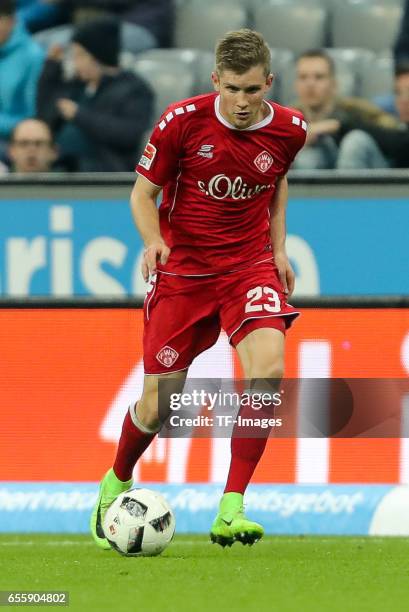 Patrick Weihrauch of FC Wuerzburger Kickers controls the ball during the Second Bundesliga match between TSV 1860 Muenchen and FC Wuerzburger Kickers...